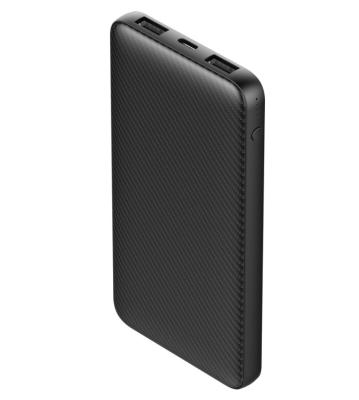 China Powerbank 10.000 MA-3 Port - 2.1a USB/Micro-USB/USB-C - inklusive Kabel - schwarz zu verkaufen