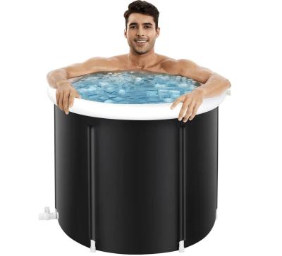 China Inflatable Ice Bath - Ice Bath - Wemhof Method - Adult foldable Sitz Bath - including lid - Black for sale