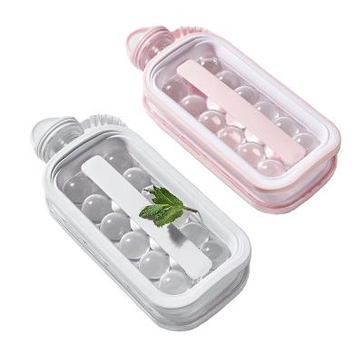 China Viable 2 in 1 Japanese Folding Ice Tool Household Silicone Ice Cube Ice Hockey Mold Maker for sale