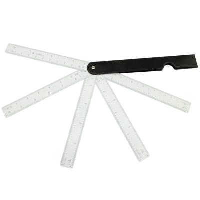 China Custom Good Prices 19*2cm Tools Ladder Ruler Folding Ladder Plastic Sewing Ruler for sale