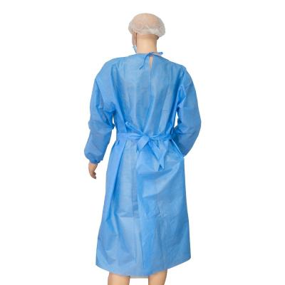 China Factory Breathable Best Selling Good Quality PP Material Patient Gown With Sleeves for sale