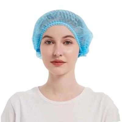 China Factory Wholesale Disposable Elastic Band Double Head Cover Non Woven Crowd Cap for sale