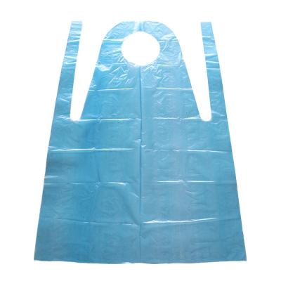 China LDPE Disposable Apron Plastic Waterproof Protective PE Apron Disposable Flat Packed for sale