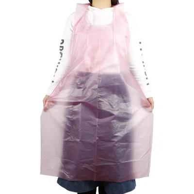 China Disposable Heavy Duty Direct Selling Eco - Friendly PE White Disposable Apron for sale