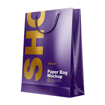 China Recycled Materials Custom Your Own Logo Printed Recyclable Luxury Paper Bags Packaging Clothing Kraft Paper Shopping Bag for sale