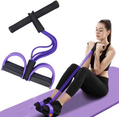 China Durable Elastic Pedal Resistance Unites Sit Up Pull Rope with Anti-Slip Handle for sale