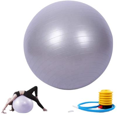 China Anti Burst Fitness Equipment Anti Burst No Slip Yoga Balance Ball, Exercise Pilates Yoga Ball With Quick Foot Pump for sale