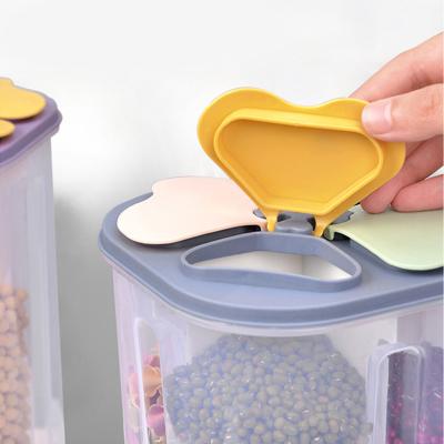 China Muti-function Heatable Transparent Rice Color Plastic Box Grain Storage Containers / Kitchen Grain Storage Container for sale