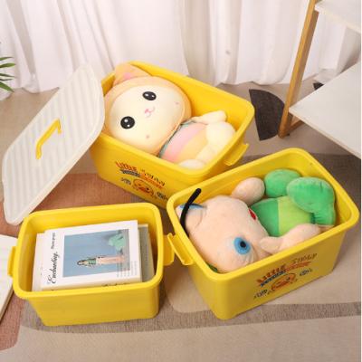 China Small Space Baby Toy Storage Box Viable Stackable Toys and Clothes Make Up Organizer Home Storage Box Plastic Handle for sale