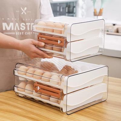 China Viable Multiple Stackable Plastic Type Reptile Carrying Tray Box Chicken Egg Storage Holder Box For Fridge for sale