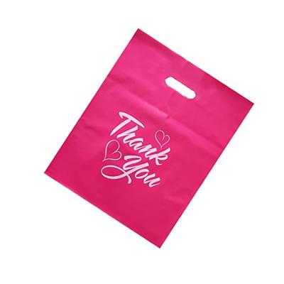 China Custom Size PE Bag Moisture Proof Logo Plastic Bag For Shopping Die Cut Plastic Pouches With Logo for sale