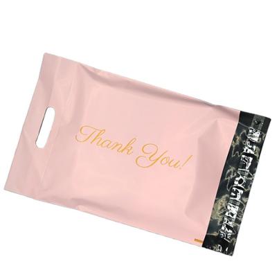 China Custom Design Moisture Proof Custom Hot Pink Custom Logo Size Poly Size Sale Advertisement Bags Thank You for sale