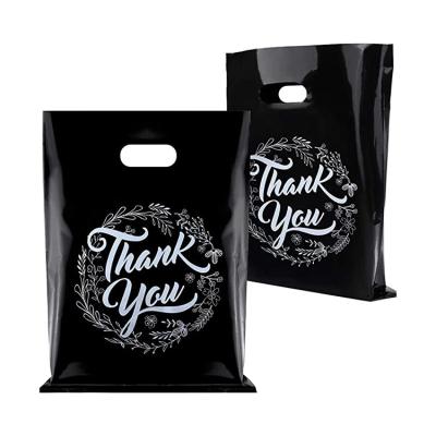 China Moisture Proof PE Plastic Packaging Bag With Handle , Custom Die Cut Gift Shopping Plastic Bag for sale