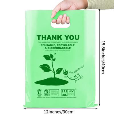 China OXO D2W custom bolsa bag logo factory price PLA PBAT cornstarch BIODEGRADABLE don't thank you compostable biodegradable plastic shopping bag for sale