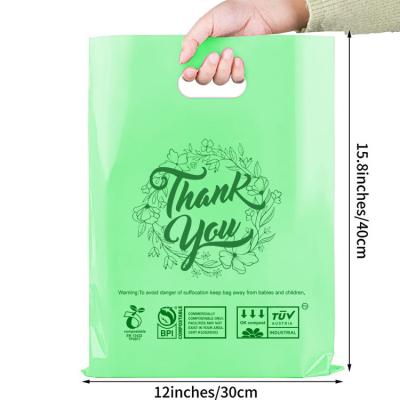 China OXO BPI factory price PLA PBAT D2W cornstarch custom logo BIODEGRADABLE bolsa don't thank you biodegradable compostable plastic shopping bag for sale