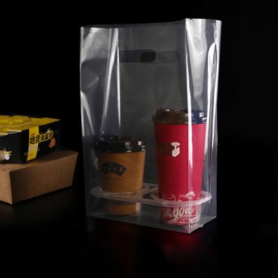 China Cheap Custom Barrier Wholesale LDPE Plastic Bag Coffee Cup Packaging Bag for sale