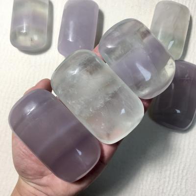 China China Wholesale Natural Spiritual Healing Stones Fluorite Soaps Shape Palm Stone Crystal for sale