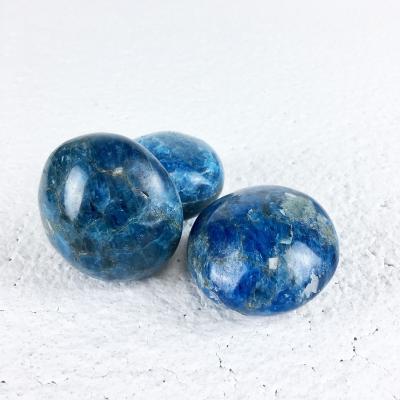 China High quality natural blue apatite tumble china quartz palm crystal stone for sale for sale