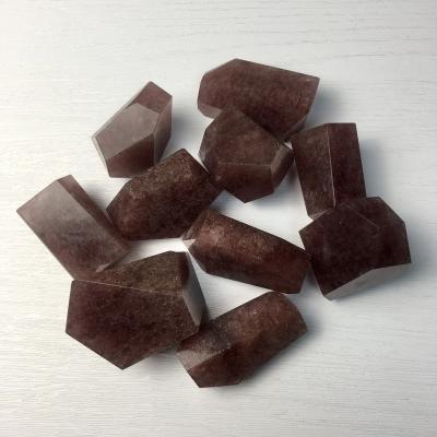 China Wholesale Natural Strawberry Quartz Freeform Crystals Healing Stone From China for sale