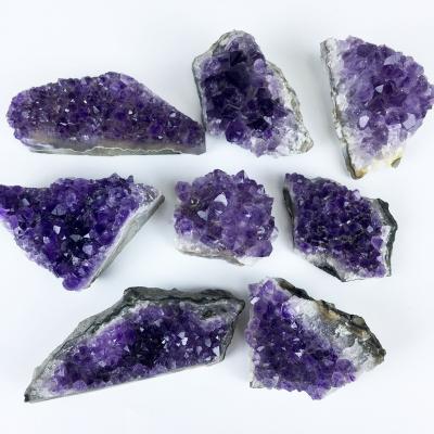 China China Wholesale Natural Purple Raw Stone Small Quartz Amethyst Crystal Cluster for sale