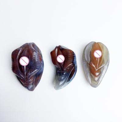 China China natural people open red agate carving life vagina yoni crystal source for sale