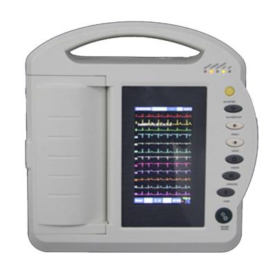 China Metal 7 Inch Touch Screen 12 Channel ECG With Interpretation for sale