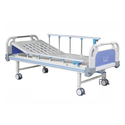 China Back Rest Hospital One Crank Manual Hospital Bed With ABS Headboards for sale