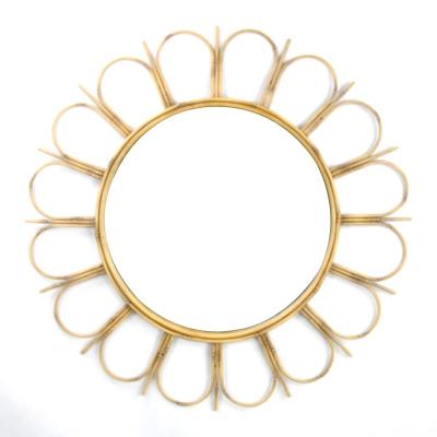 China IVYDECO Sight Wall Mirror Bamboo Frame Vintage Metal Frame Eco-friendly Modern Bamboo Metal Brass Brass for sale