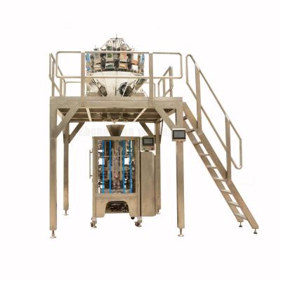 China High speed multifunction automatic food multihead 10 weigher packing machine snack biscuit main package for sale