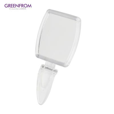 China Heart Enlarging Plastic Hand Mirror Personalized Cosmetic Makeup Mirror Mini Handheld Mirror for sale