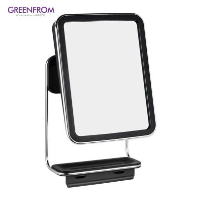 China Magnifying Makeup Mirror 1X Magnification Waterproof Wall Mounted Led Makeup Mirror Fogproof Wall Mounted for sale