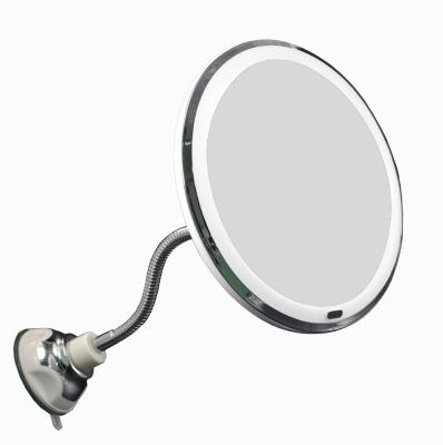 China Goose Neck Bathroom Vanity Lighted Extendable Magnifying Mirror with Light and LED Lighted Makeup Mirror for sale