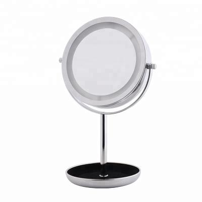 China Greenfrom 2021 LED Lighted Hot Selling Vanity Table Makeup Magnifying Mirror With Light for sale