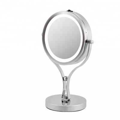 China GREENFROM Factory Price Lighted Vanity Mirror with Double Sides Magnifying LED Lights for Makeup for sale