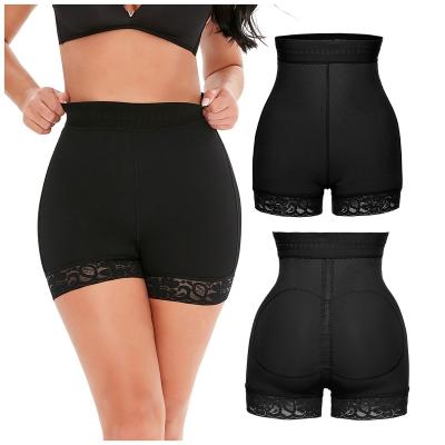 China Custom LOGO Breathable Buttock Shaping Women High Quality Antibacterial Plus Size Lace Bottom Butt Lifter Body Shaper for sale