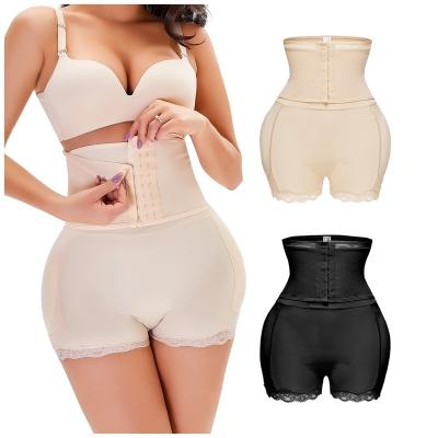 China Antibacterial High Waist Slimming Hip Pads For Women Tummy Control Underwear Double Padded Butt Lifter Body Panties Shapewear Compression for sale