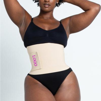 China 2021 QUICK DRY New Design 4 5 Elastic Seamless 6 Meter Bandage Black Brown Stomach Compression Wrap Waist Trainer Belt for sale