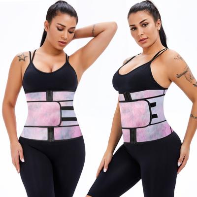 China New Antibacterial TikTok Compression Double Strap Latex Waist Trainer Women Workout Shapewear Waist Trimmer Enumerating Belt With Custom Logo for sale