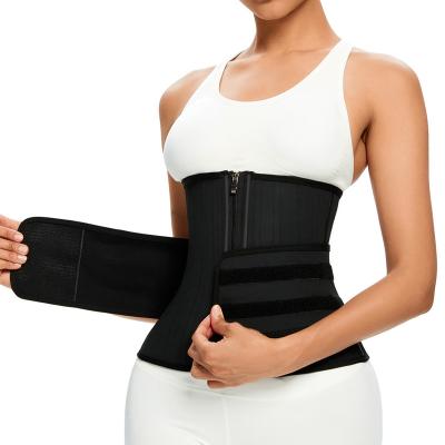 China Antibacterial Women Slimming Straps 25 Steel Bone Waist Trainer Latex Slimming Tummy Control High Quality Under Dress for sale