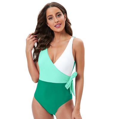 China Custom Plus Size Womens Diet Womens Island Goddess Cross Back Underwire One Piece Swimsuit for sale