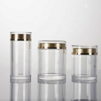 China Medicine Health Acrylic Products Bottle Cordyceps Dendrobium Saffron Sealed Jar Clear Cap Plastic Bottle for sale