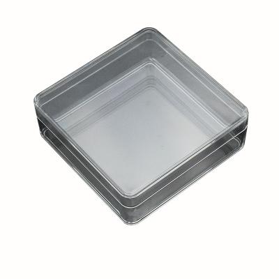 China 50ml Recyclable Custom Small Square Acrylic Food Packaging Box Clear Plastic Candy Storage Boxes for sale