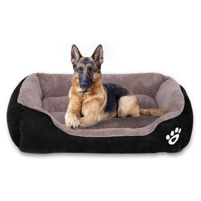 China Soft Comfortable Wearing Breathable Double Sided All Season Dog Cushion Plush Pet Bed Sofa Shape Dog Bed for sale