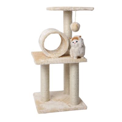 China Modern Style Sustainable Wholesale Port Furniture Climbing Scratching Small Cat Tree Parts Cat Scratcher for sale