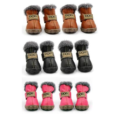 China Custom Winter Fashion Viable Wearing Different Size Comfortable Outdoor Waterproof Dog Shoes for sale