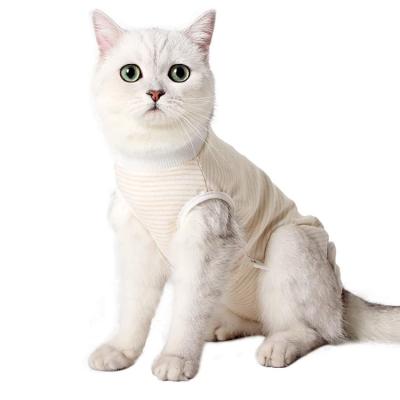 China Wearable Custom Different Size Comfortable Outdoor Pet Cat Cloth For Cat Surgery Recovery Suit for sale