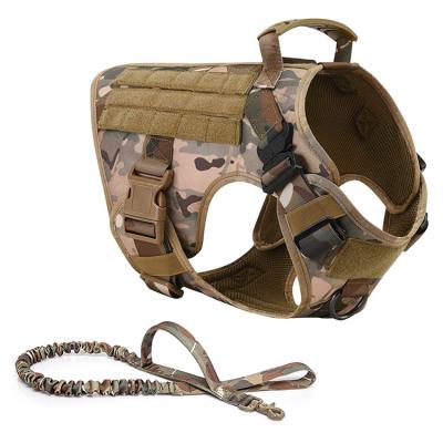 China Safety DETACHED Vest Adjustable Durable Pet Wearing Army No Pull Dog Military Harness Tactical for sale