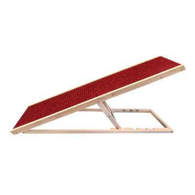 China Sustainable Folding Height Adjustable Bed Wooden Dog Port Ramp For Car for sale