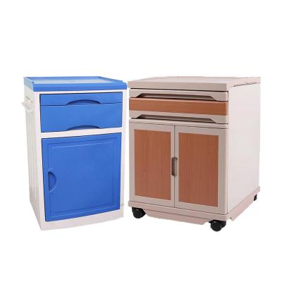 China Contemporary Medical Cheap ABS Plastic Mobile Hospital Beside Cabinet Bedside Locker Medical Table For Clinic Furniture for sale