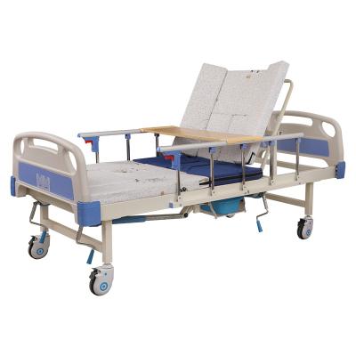 China Hosptial Factory 3 Operate Icu Bed Steel 3 Patient Manual Crank Adjustable Medical Hospital Beds Price for sale